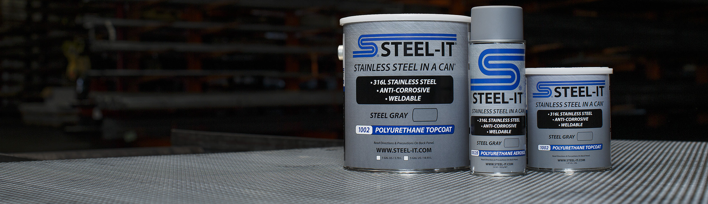 Gray Steel-It Polyurethane Spray 14oz.